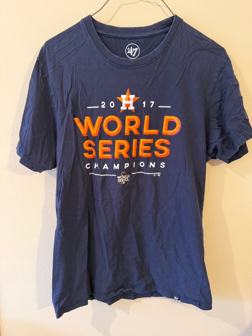 '47 Houston Astros Navy Blue 2017 World Series Champions T-Shirt